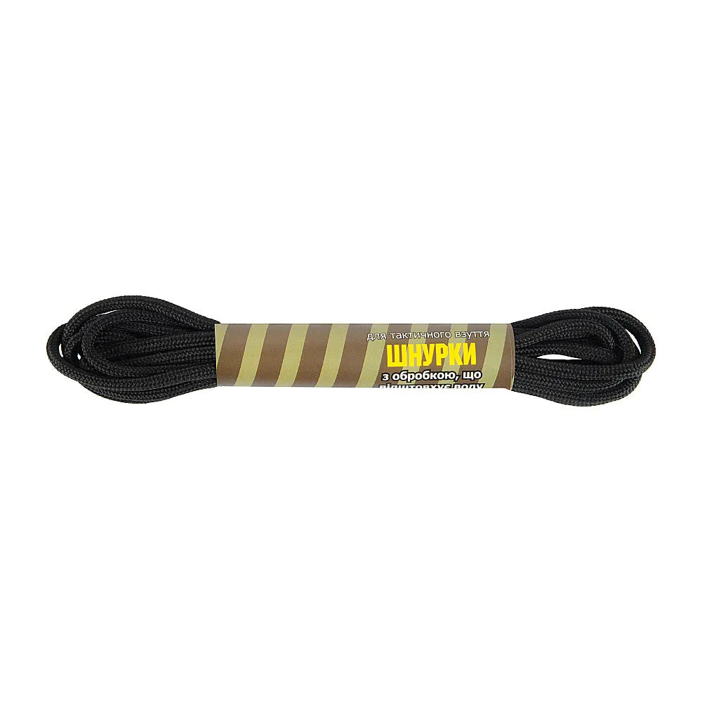 M-Tac sireturi hidrofuge negre 135 cm nylon rotunde