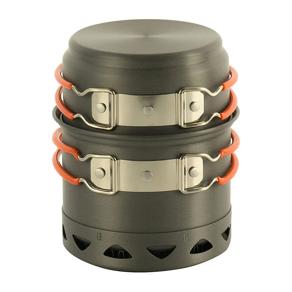M-Tac set ustensile gătit arzător vase aluminiu gri