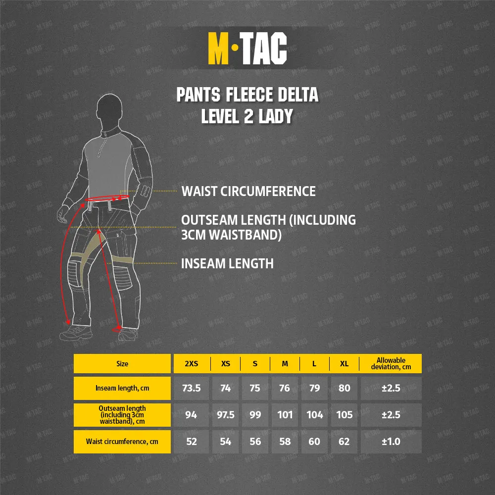 M-Tac Delta Level 2 Lady pantaloni termici fleece olive
