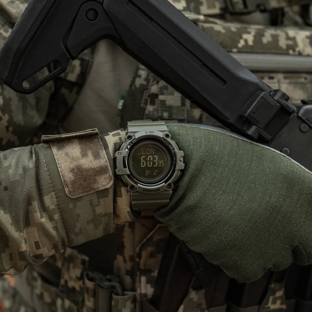 M-Tac 2233 ceas tactic Ranger Green cu busolă