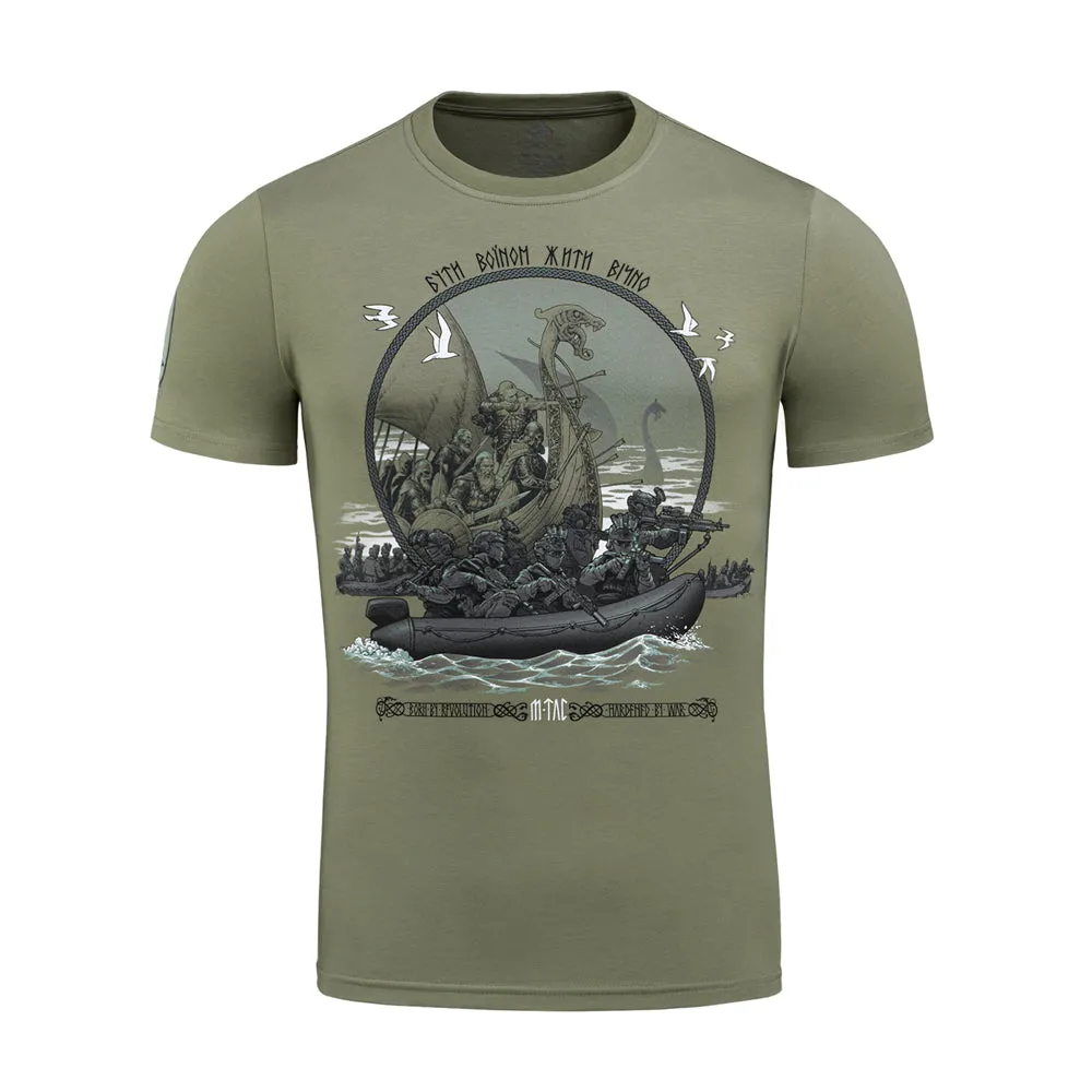 M-Tac Drakar tricou light olive bumbac elastic