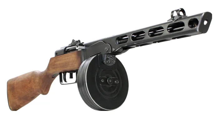 S&T PPSH-41 Real Wood pușcă airsoft tambur 2000 bile