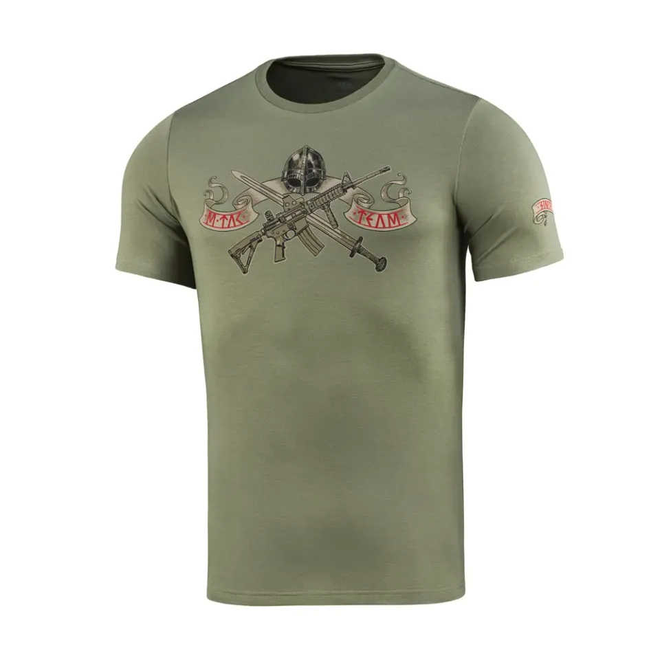 M-Tac Keep Calm tricou Light Olive bumbac elastic