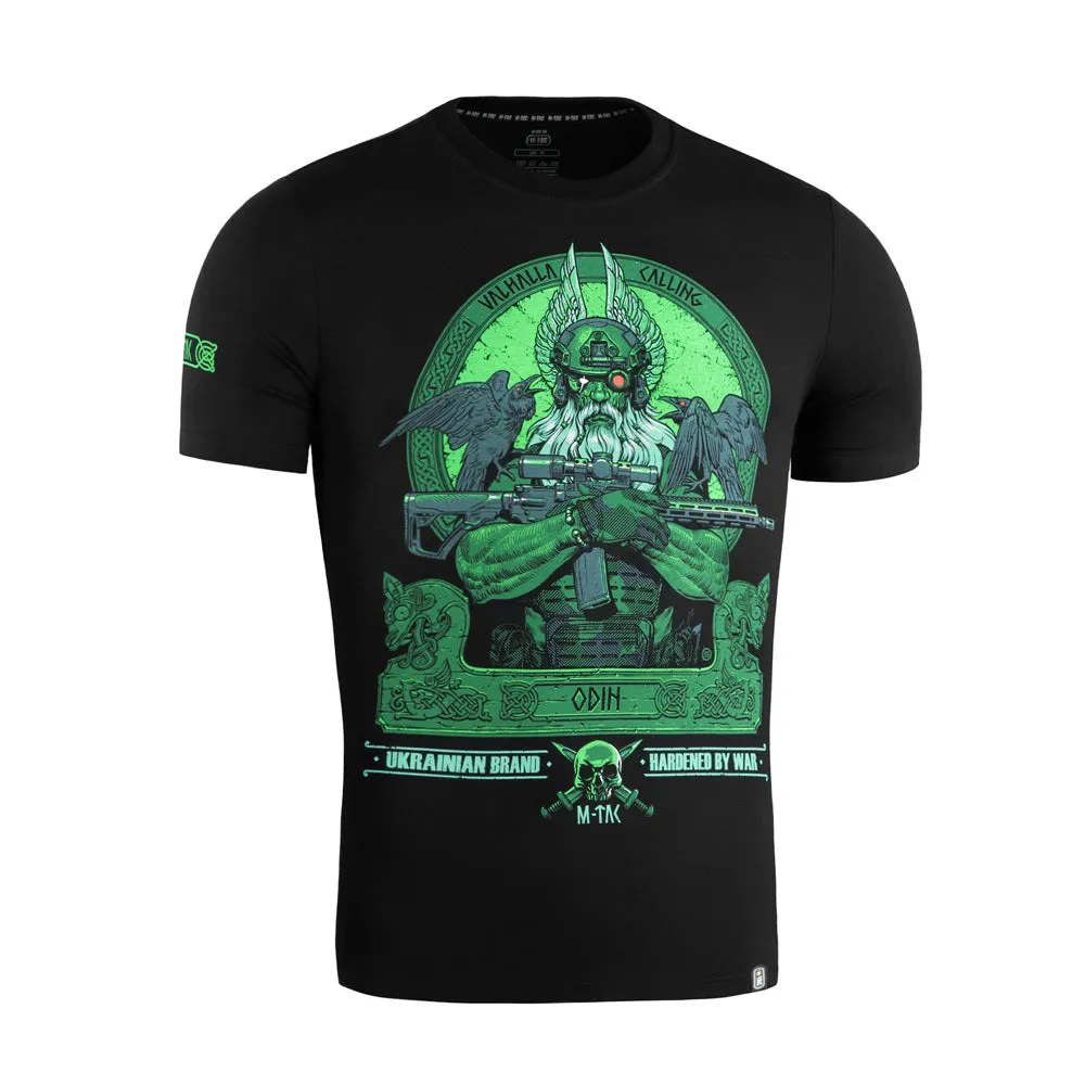 M-Tac Night Vision Odin Tactic tricou negru bumbac marime XS-2XL