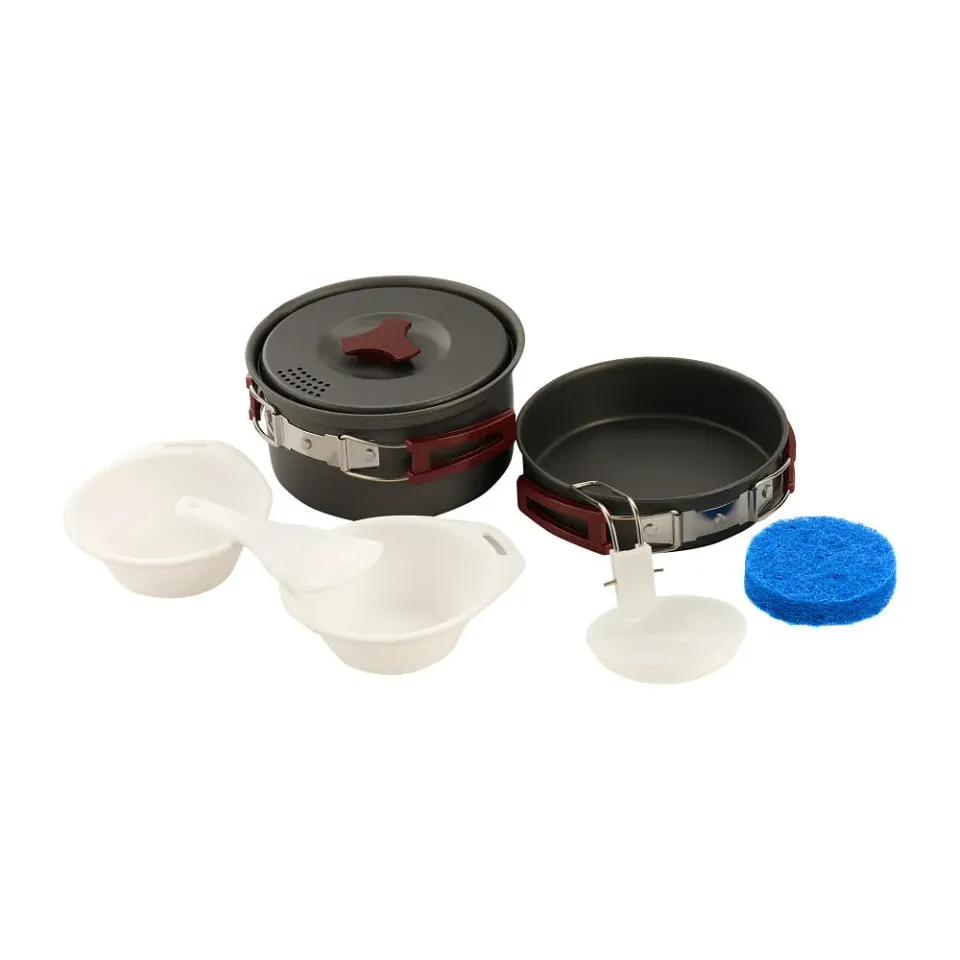 M-Tac set gatit camping negru compact 7 piese