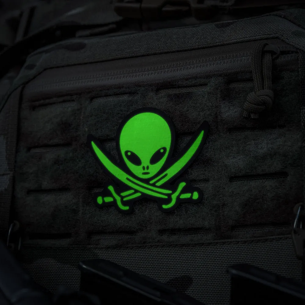 M-Tac Operator UFO patch Black/Green Cordura Laser Cut