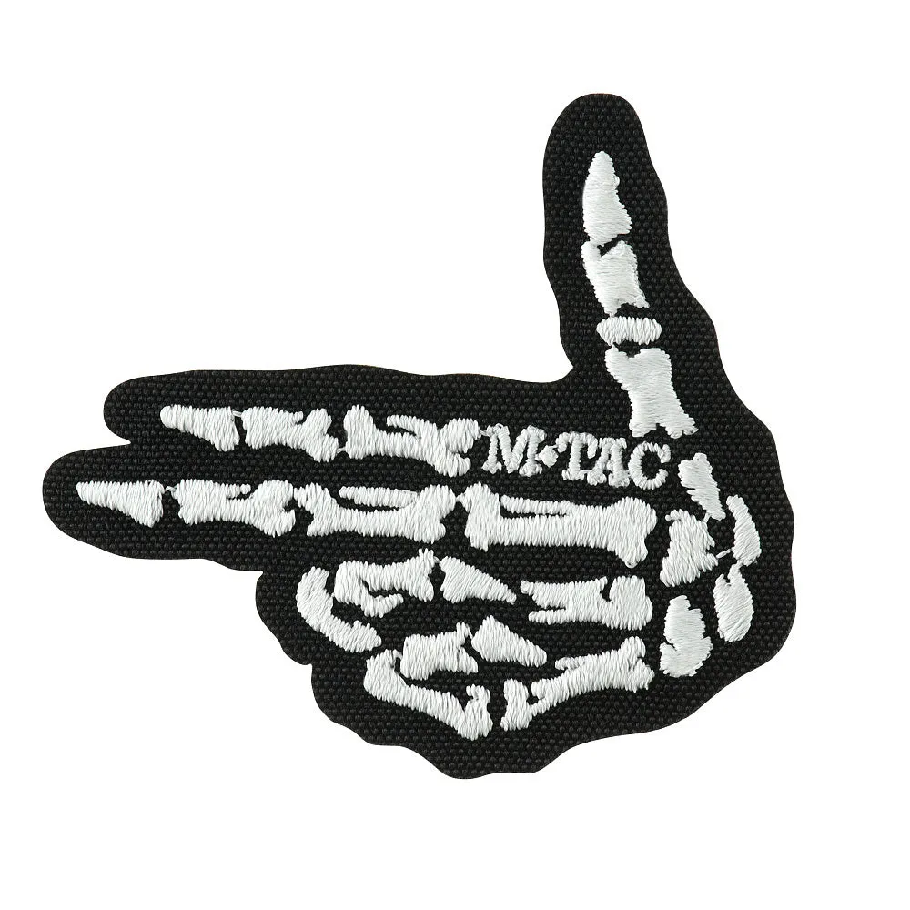 M-Tac Skeleton Shooter patch negru fosforescent velcro
