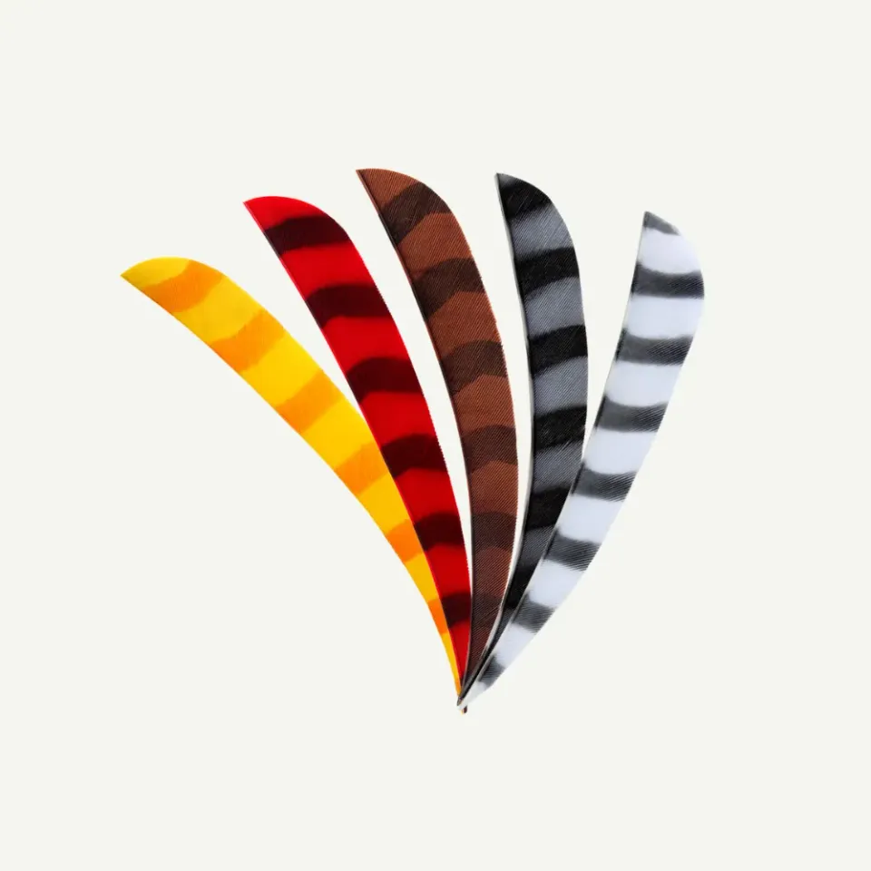 Bearpaw Feather RW Parabol pene naturale 4 inch alb negru