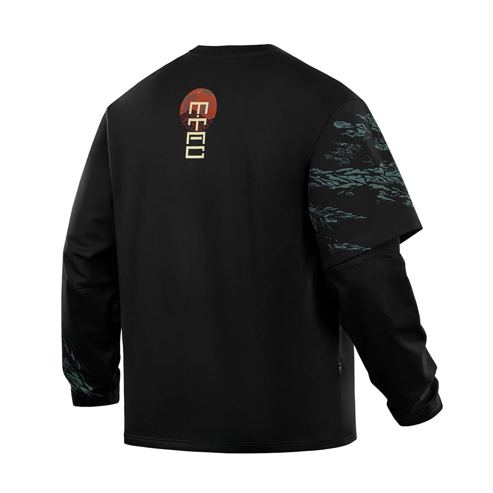 M-Tac Two Samurai hanorac negru oversized bumbac