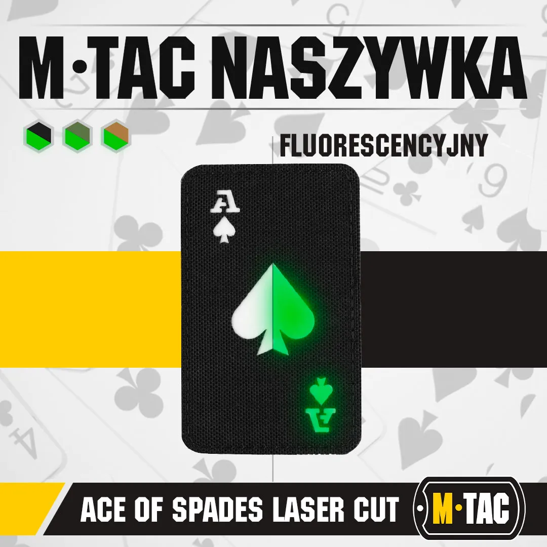 M-Tac Ace of Spades patch negru fosforescent 80 mm