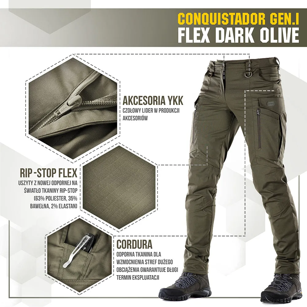 M-Tac Conquistador Gen.I Flex pantaloni dark olive