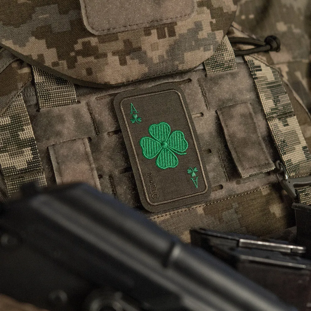 M-Tac Lucky Card patch brodat trifoi Ranger Green