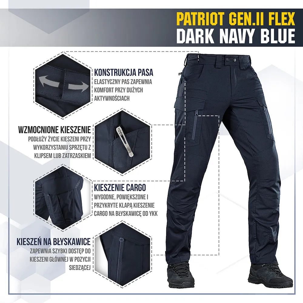Pantaloni tactici M-Tac Patriot Gen II Flex bleumarin