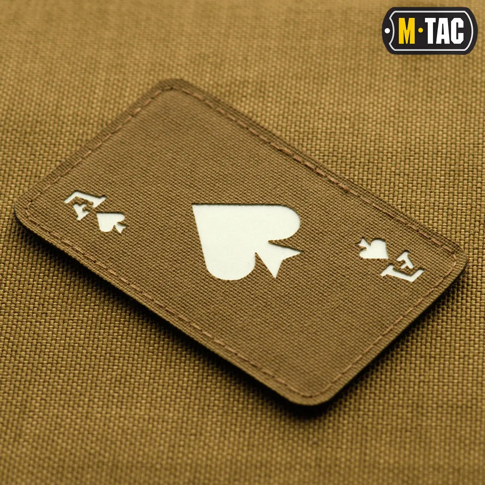 M-Tac Ace of Spades Laser Cut patch coyote GID fosforescent