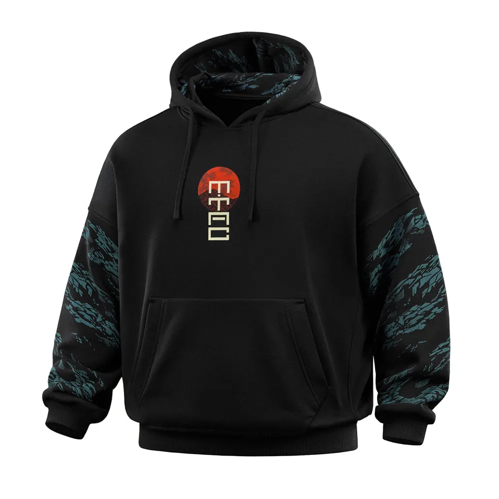 M-Tac Two Samurai Oversize hanorac negru bumbac greu
