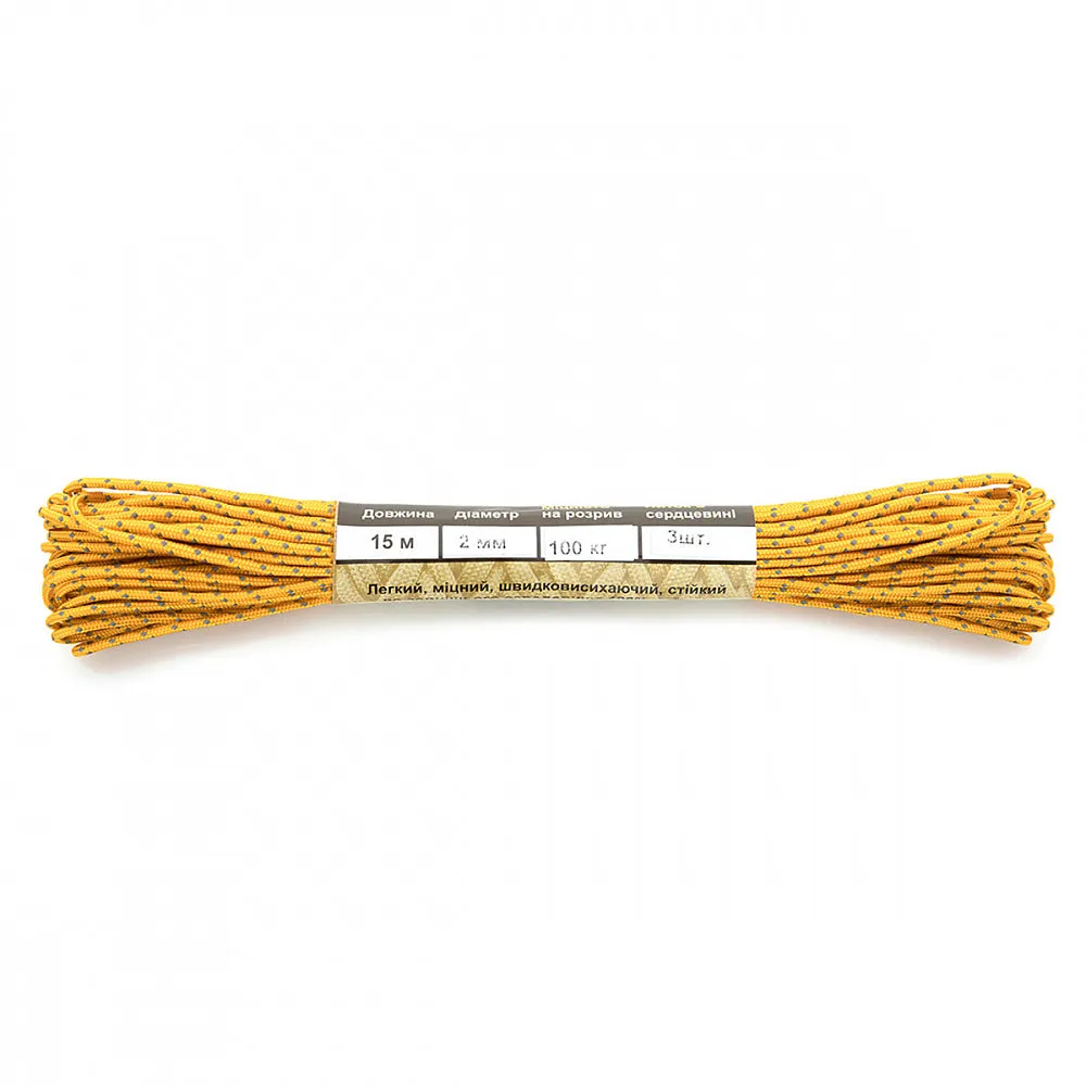 M-Tac Minicord paracord reflectiv Goldenrod 15m