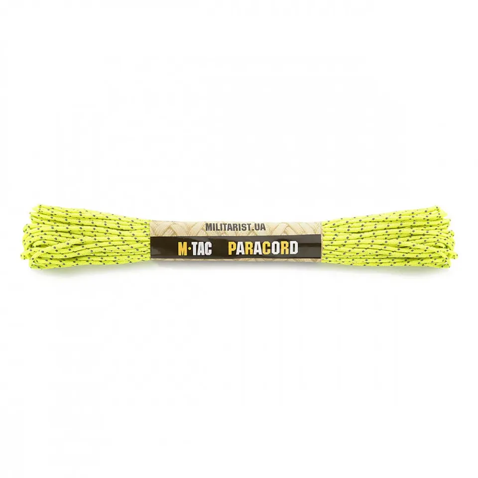 M-Tac Minicord Reflective paracord neon yellow 15m