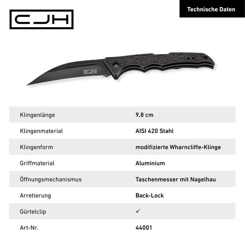 Herbertz CJH Taschenmesser briceag negru backlock