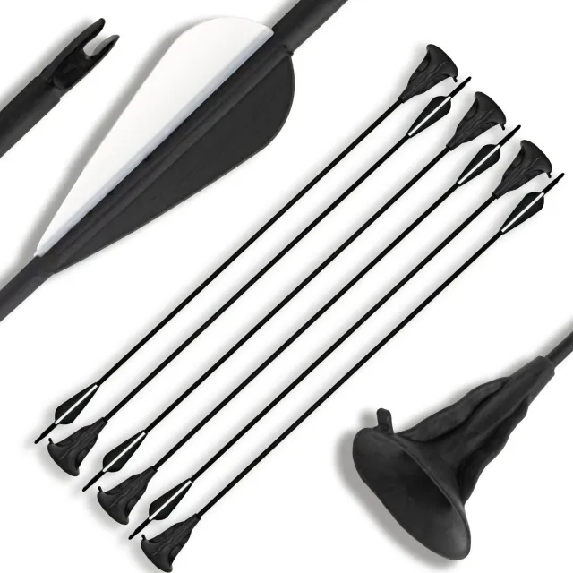 Bowrilla sageti ventuza copii 71 cm set 6 buc