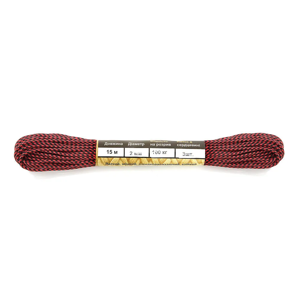 M-Tac Minicord paracord 15 m negru-rosu 120 kg