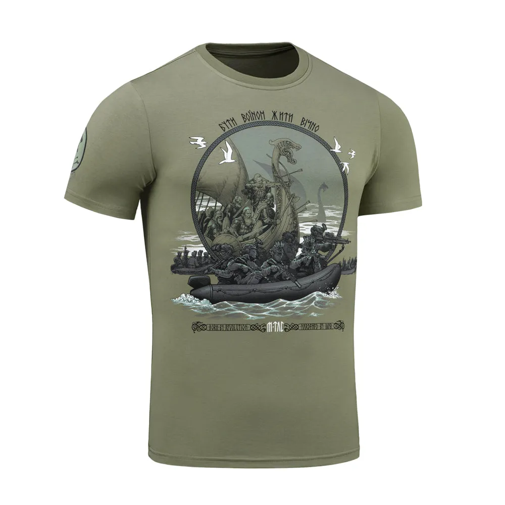 M-Tac Drakar tricou light olive bumbac elastic