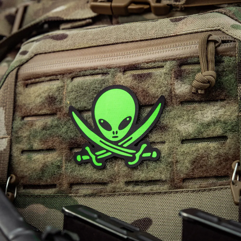 M-Tac Operator UFO patch Black/Green Cordura Laser Cut