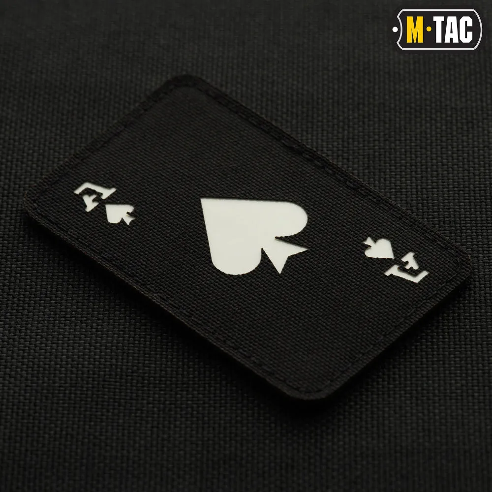 M-Tac Ace of Spades patch negru fosforescent 80 mm