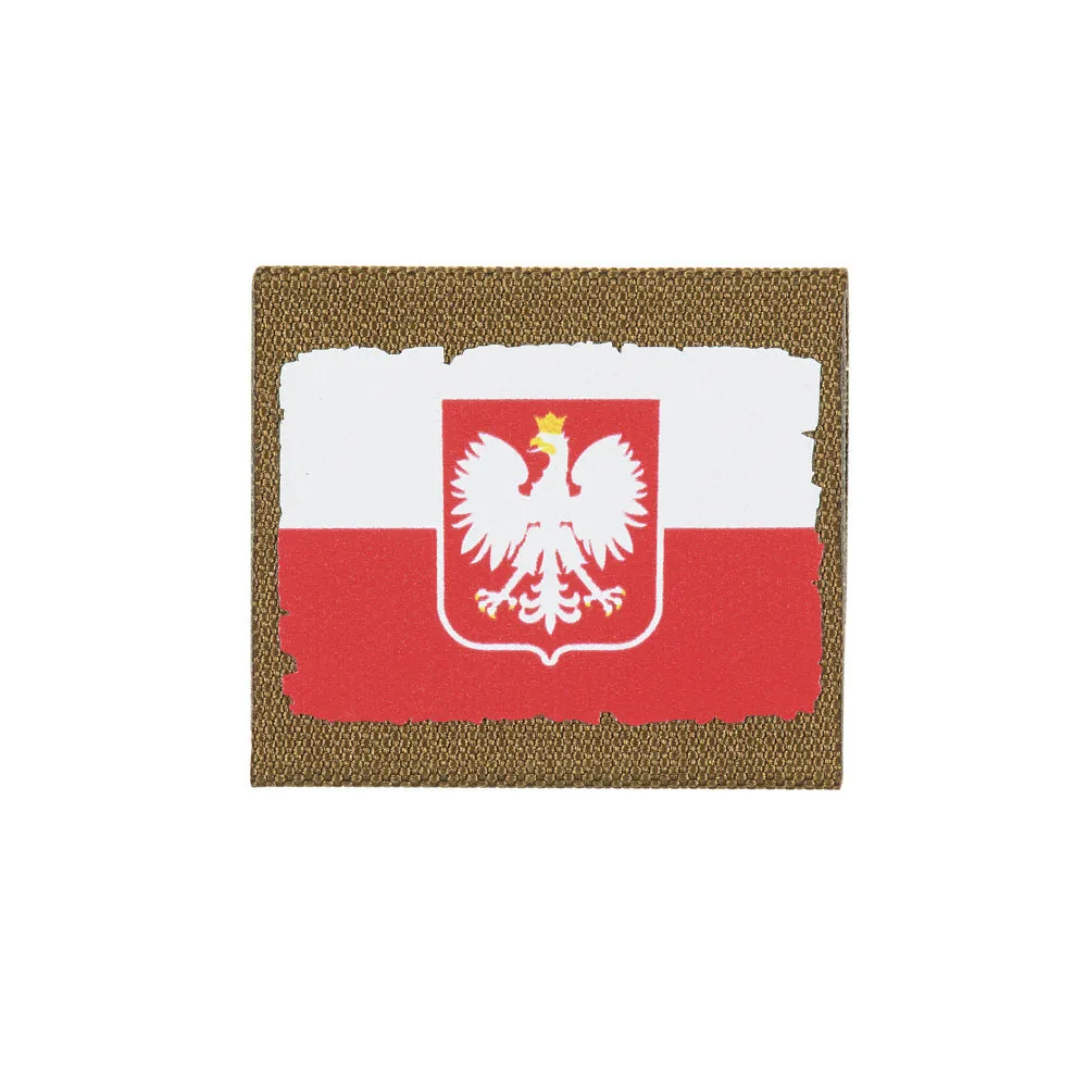 M-Tac patch drapel Polonia MOLLE coyote pliabil