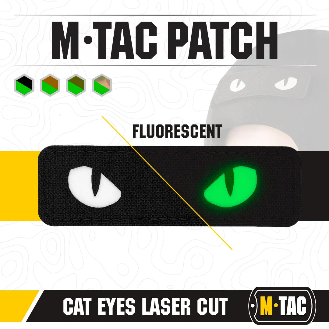 M-Tac Cat Eyes patch negru fosforescent 25x80mm