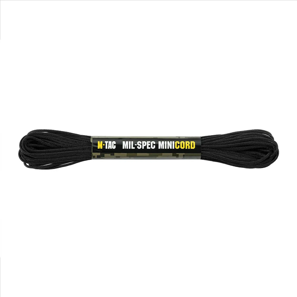 M-Tac Minicord Mil-Spec paracord negru 15m