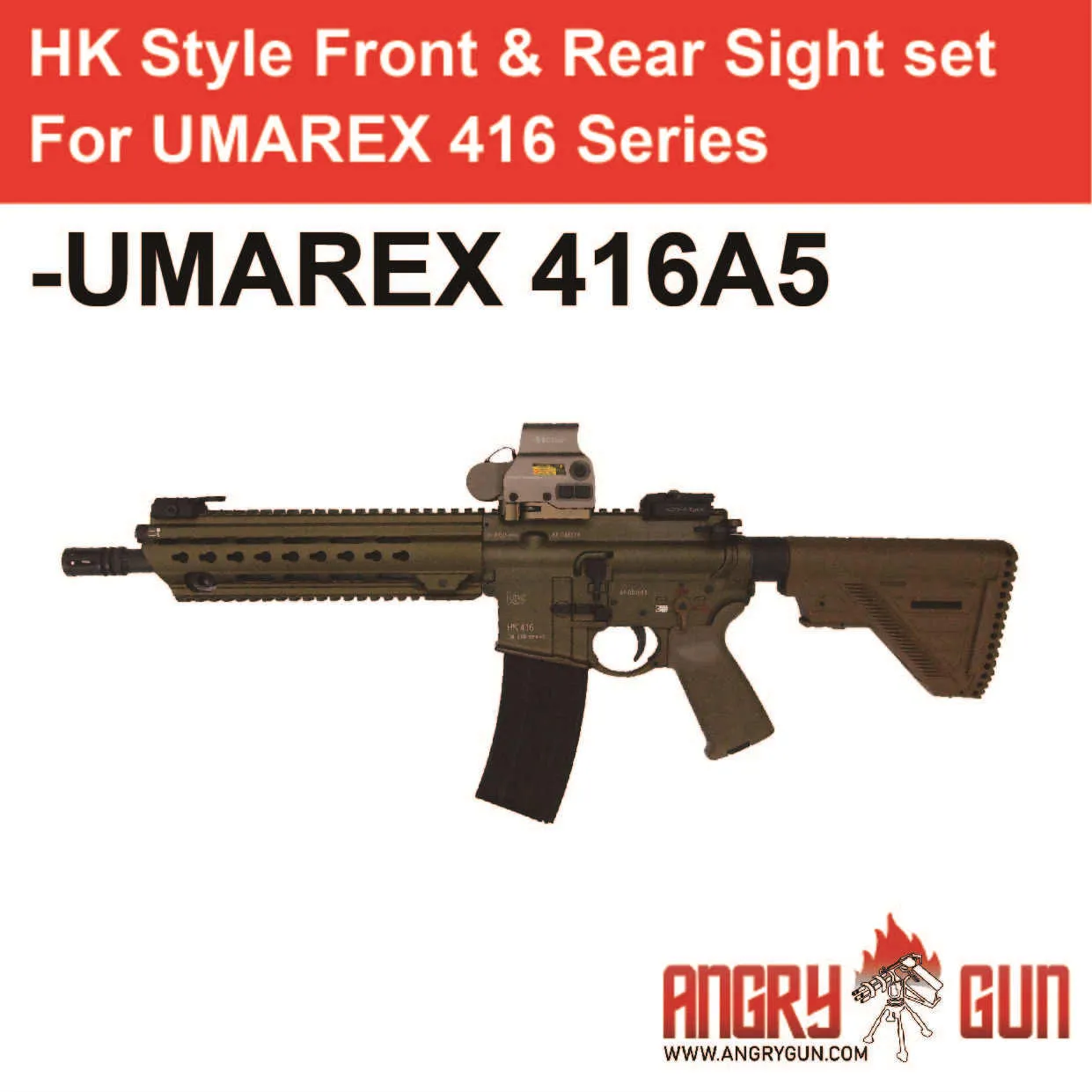ANGRYGUN HK Style set cătare față spate HK416