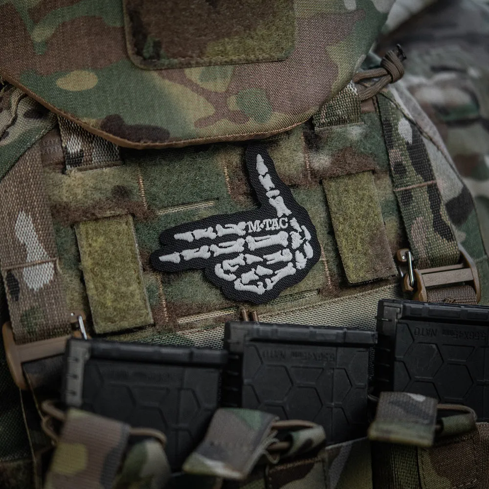 M-Tac Skeleton Shooter patch negru fosforescent velcro