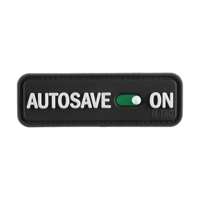 M-Tac Autosave patch PVC Black 8x2,5 cm