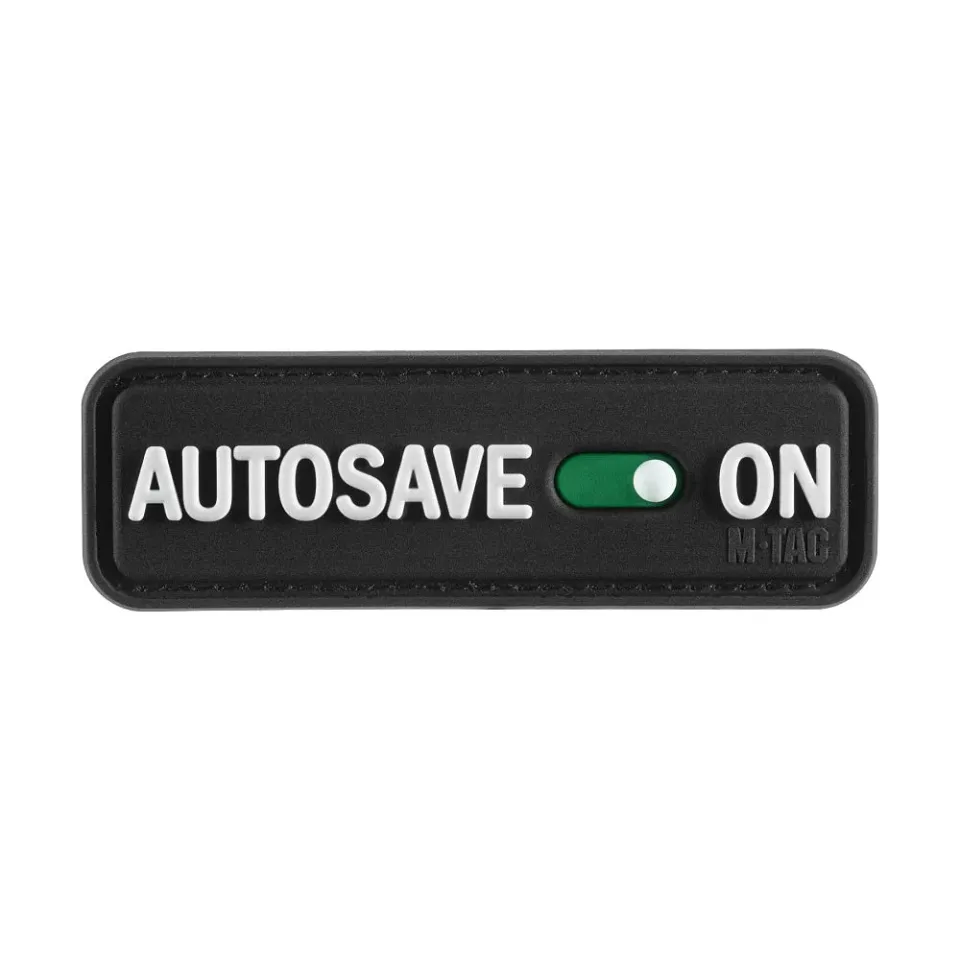 M-Tac Autosave patch PVC Black 8x2,5 cm