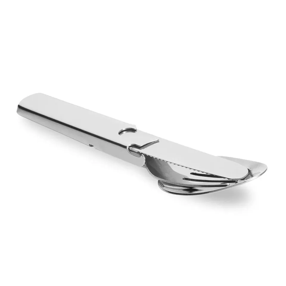 M-Tac Set Tacâmuri Călătorie Oțel Chrome Compact