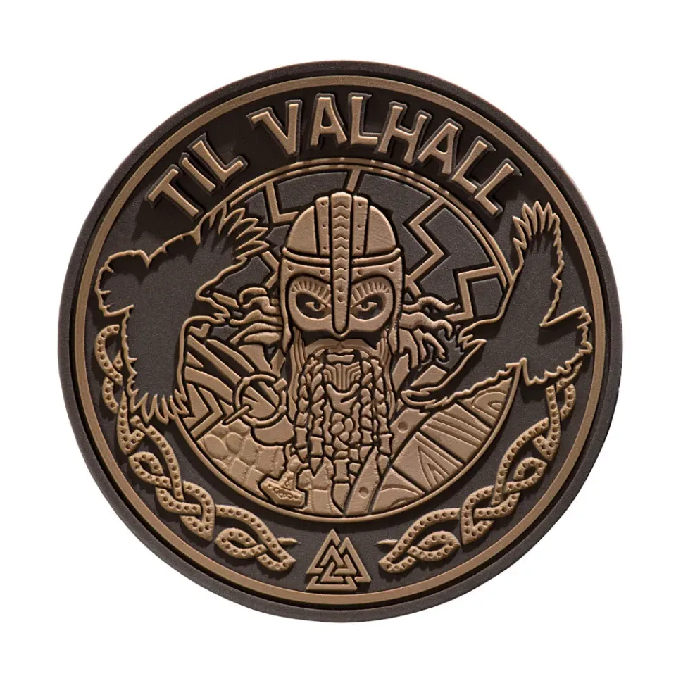 M-Tac Til Valhall patch PVC Coyote rotund 80 mm