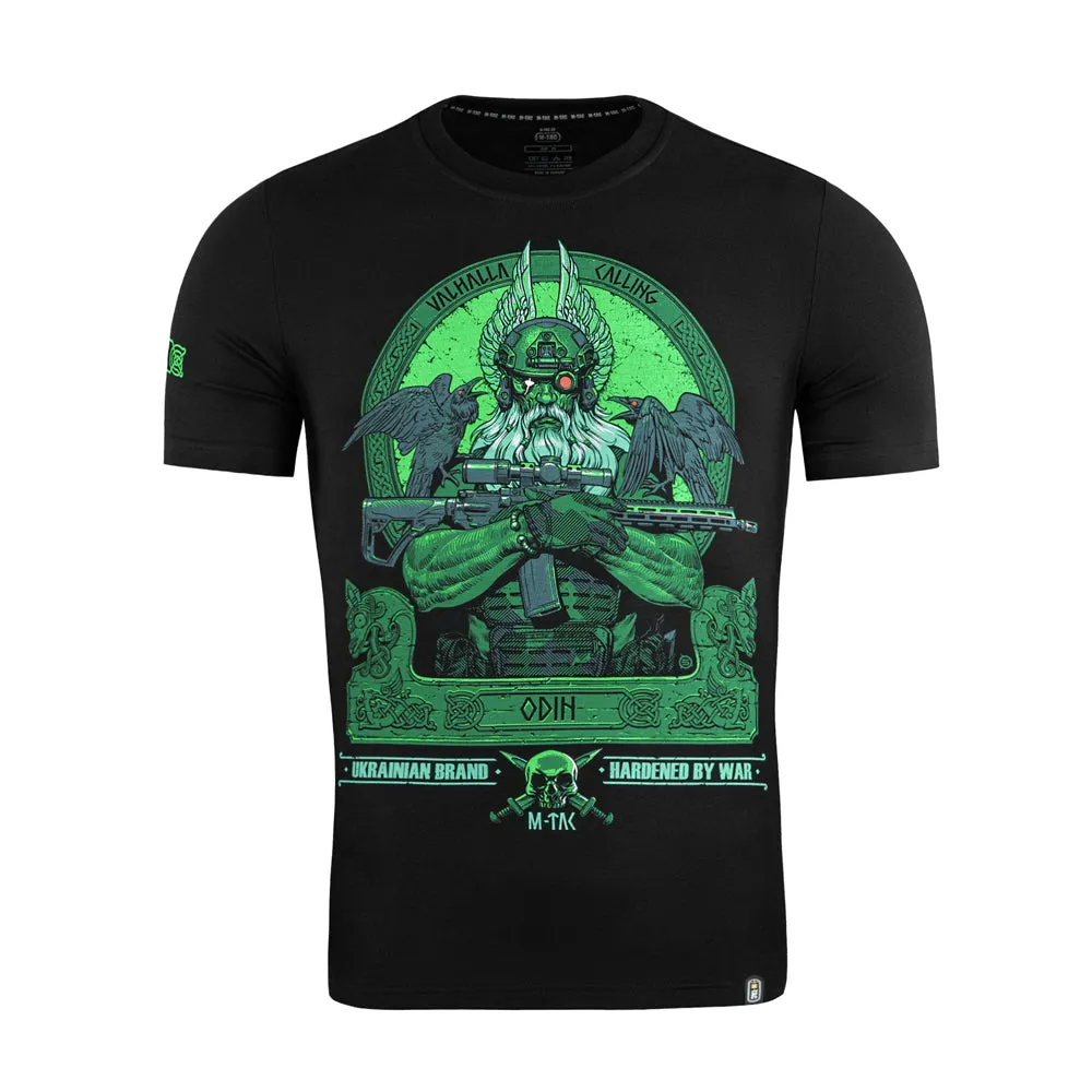 M-Tac Night Vision Odin Tactic tricou negru bumbac marime XS-2XL