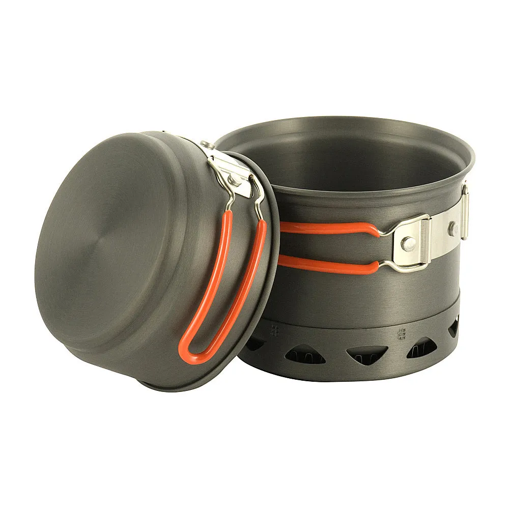 M-Tac set ustensile gătit arzător vase aluminiu gri