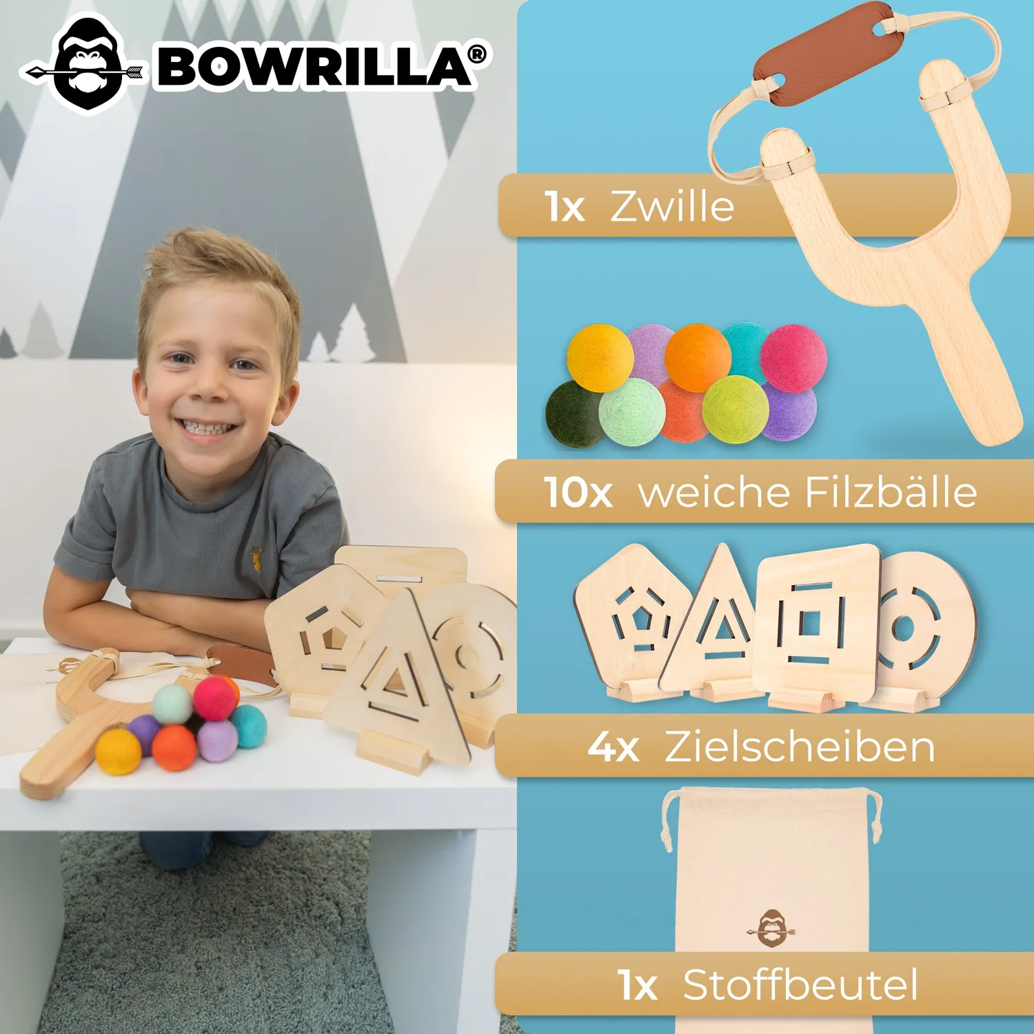 Bear Paw Bowrilla Adventurer prastie lemn set 20 bile