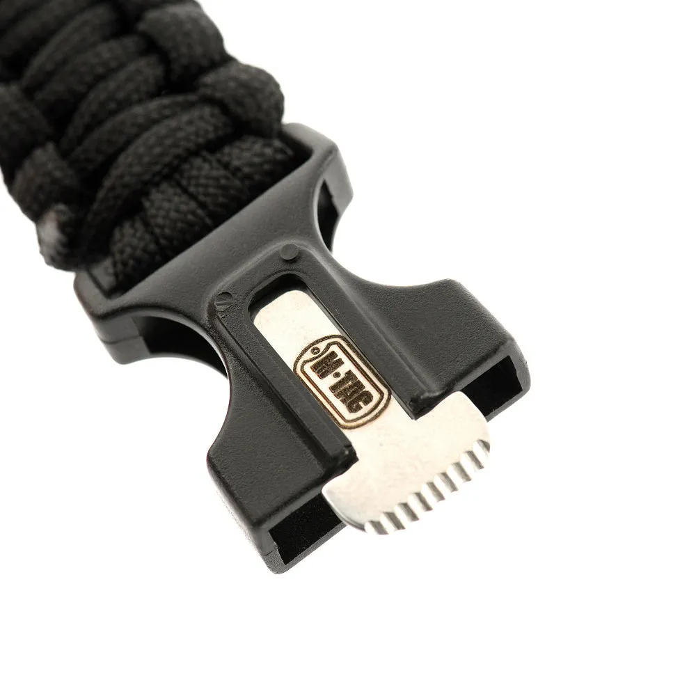 M-Tac Brățară Paracord Supraviețuire Neagră Busolă