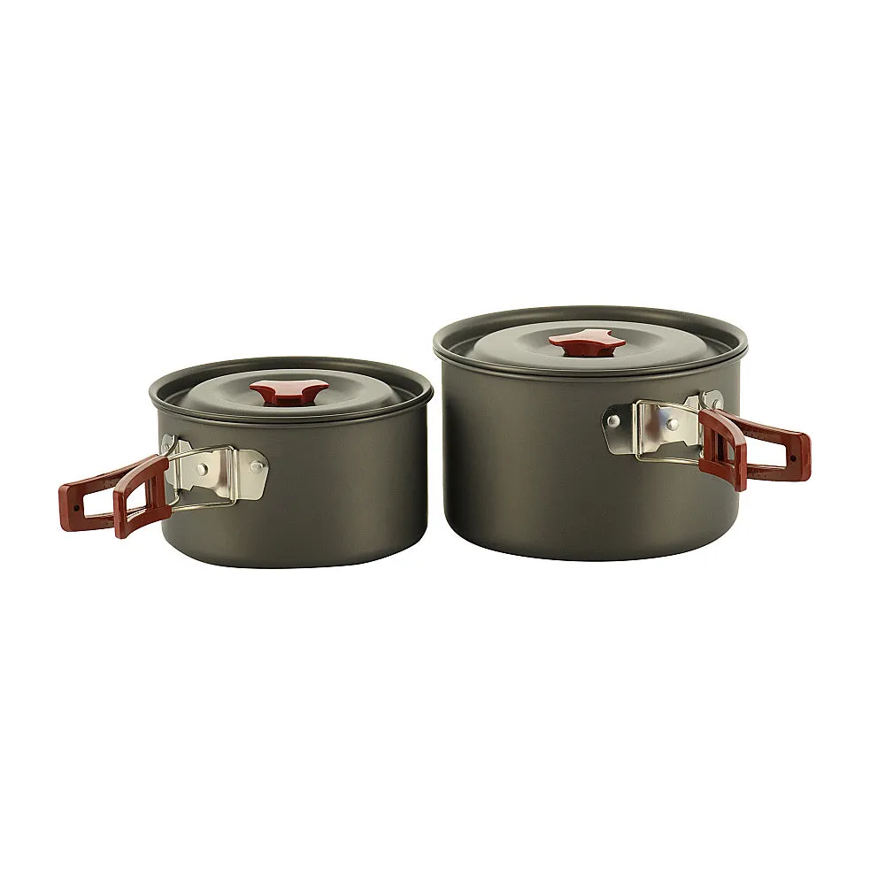 M-Tac Crockery set vesela camping gri aluminiu 4-5 persoane