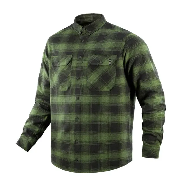 M-Tac Lumberjack Camasa Bumbac Olive Negru Croi Lejer
