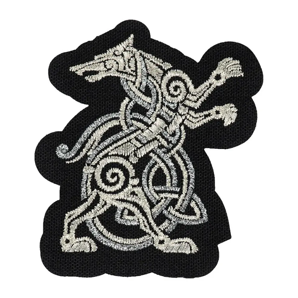 Patch M-Tac Lup brodat negru velcro 5x8cm