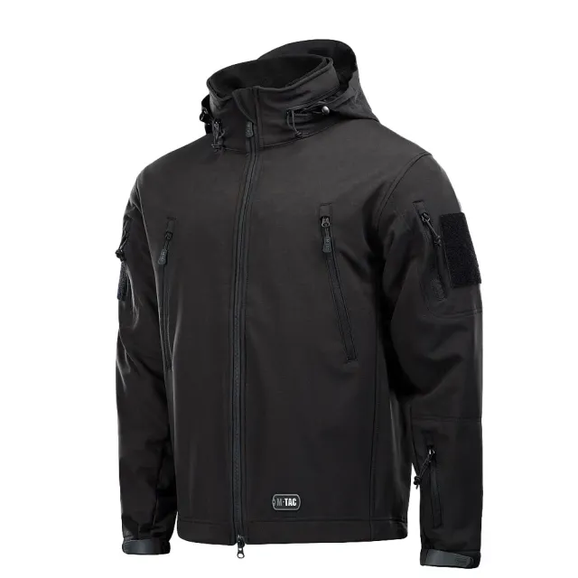 M-Tac Softshell geaca neagra cu captuseala detasabila