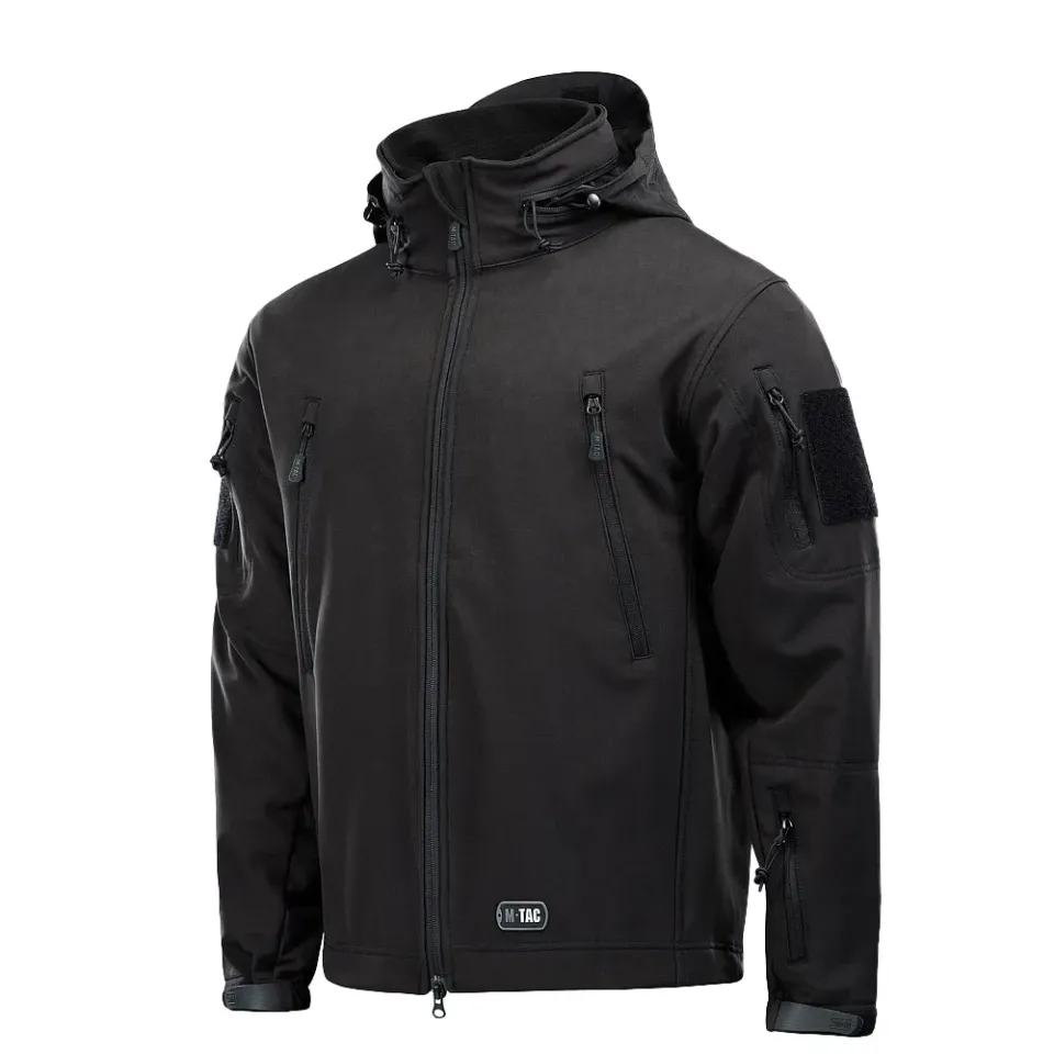M-Tac Softshell geaca neagra cu captuseala detasabila