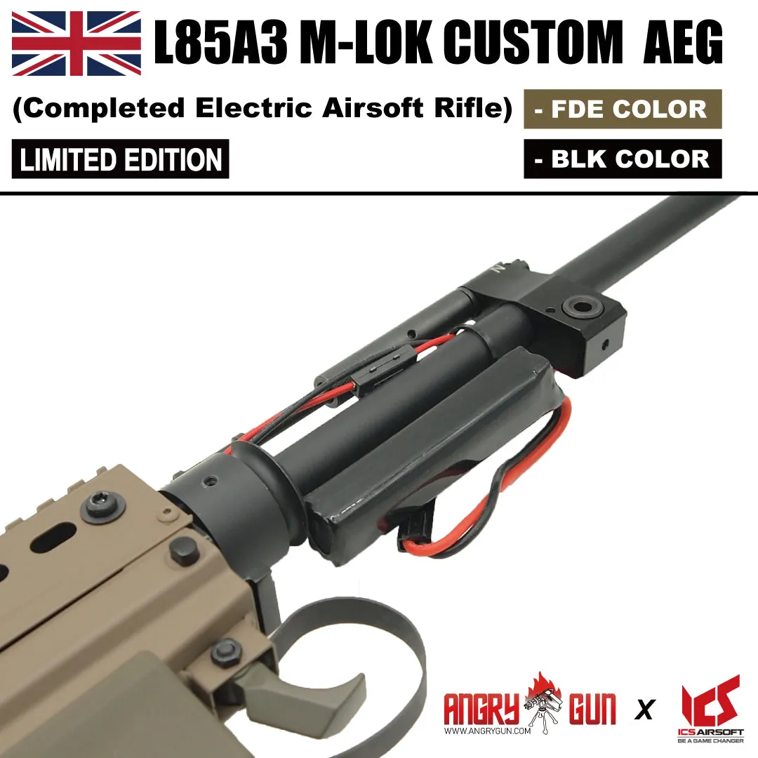 Angrygun L85A3 replică airsoft AEG FDE M-LOK