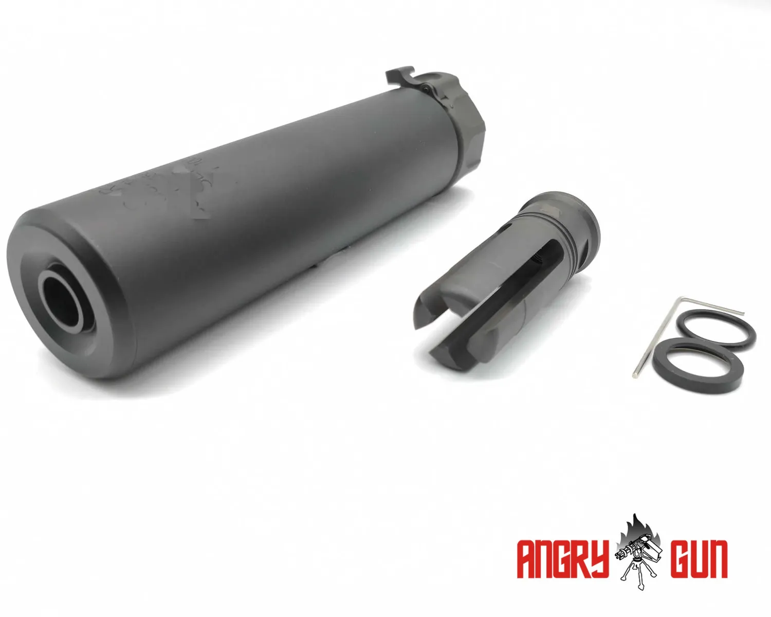 AngryGun Socom556 Dummy Silencer Full Marking amortizor negru QD