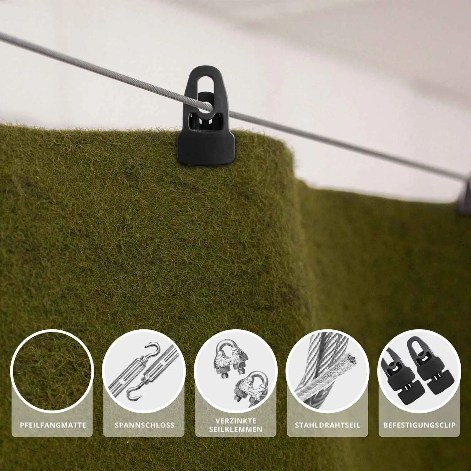 Dura Arrow Safe Green saltea oprire sageti 2 m