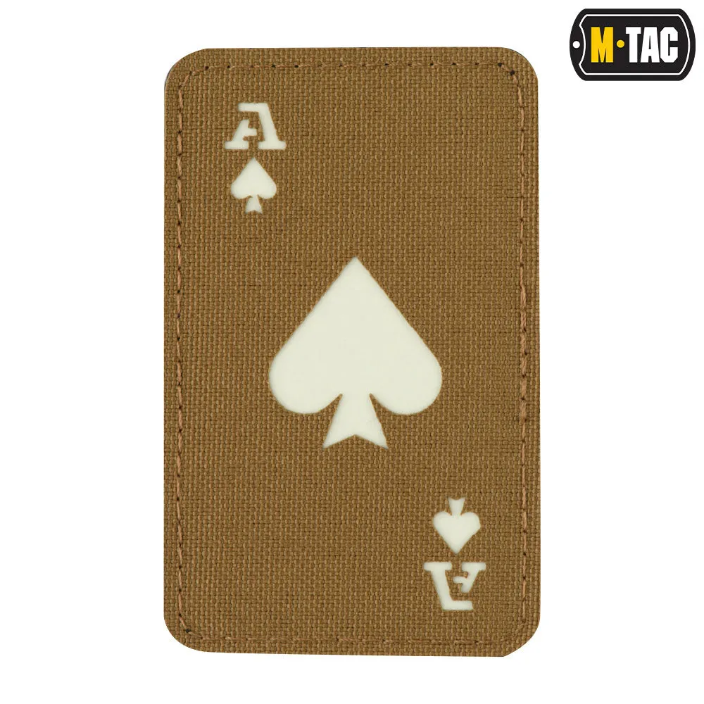 M-Tac Ace of Spades Laser Cut patch coyote GID fosforescent