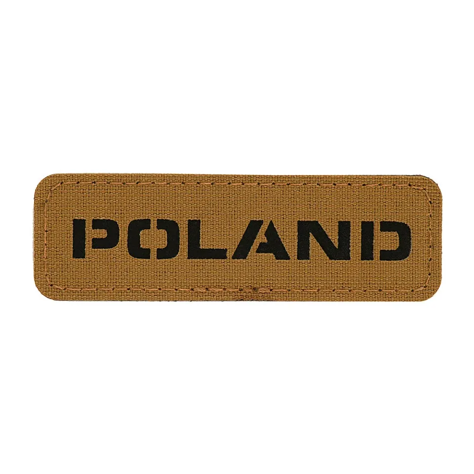 M-Tac Laser Cut patch drapel Polonia coyote/negru